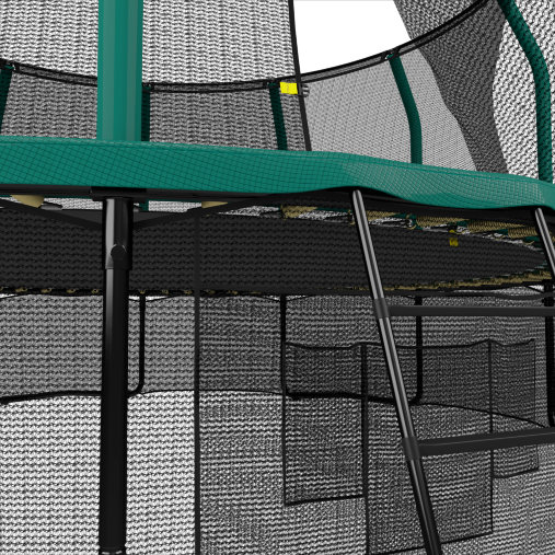 Батут пружинный с защитной сеткой UNIX line SUPREME GAME 16ft (зеленый) + баскетбольный набор Батут пружинный с защитной сеткой UNIX line SUPREME GAME 16ft (зеленый) + баскетбольный набор