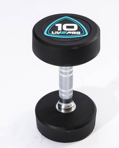 Гантели в уретане LIVEPRO Studio Dumbbells 5 кг, черный/синий Гантели в уретане LIVEPRO Studio Dumbbells 5 кг, черный/синий