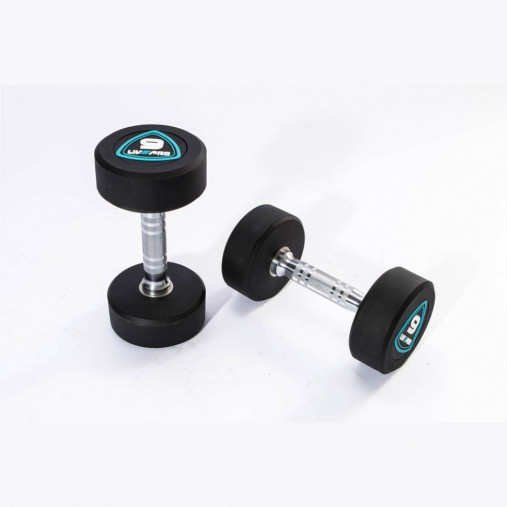 Гантели в уретане LIVEPRO Studio Dumbbells 7 кг, черный/синий Гантели в уретане LIVEPRO Studio Dumbbells 7 кг, черный/синий
