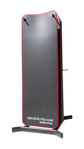 Мат для аэробики NBR 10 мм графитовый с кольцами REBEL (OFT)