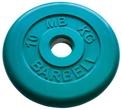 Блин "Стандарт" обрезиненный зеленый MB 10 кг ф50 мм