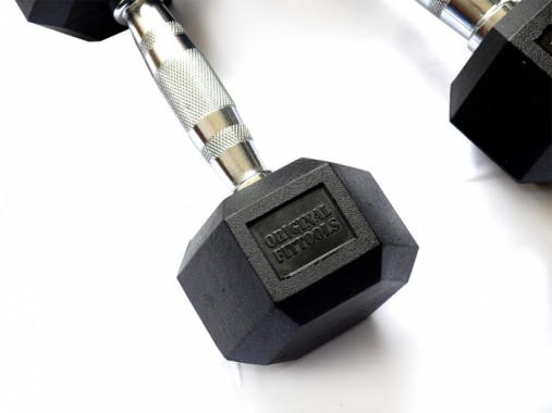 Гантель 35 кг гексагональная ZSO обрезиненная