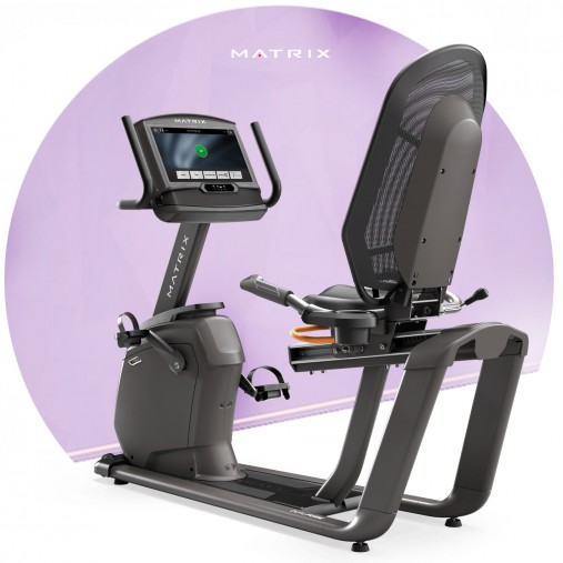 Горизонтальный элитный велоэргометр Matrix R50XIR с большим сенсорным дисплеем