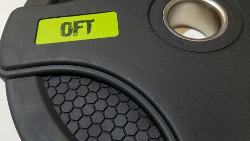 Диск олимпийский обрезиненный черный с двумя хватами 20 кг Original Fit.Tools ф50 мм