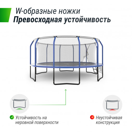 Батут UNIX line 16 ft (4.88м) SUPREME GAME (синий) премиум класса Батут UNIX line 16 ft (4.88м) SUPREME GAME (синий) премиум класса