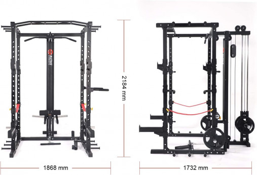 Силовая рама многофункциональная для тренировки со штангой REBEL PR78