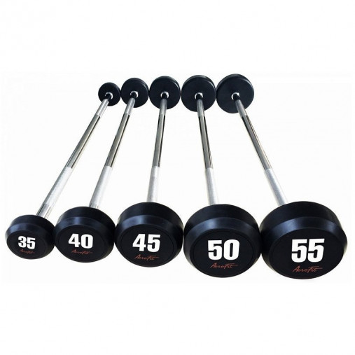 Aerofit AFB35-55 (AFB145-S/35-55KG) Набор прямых обрезиненных штанг, 35-55 кг Aerofit AFB35-55 (AFB145-S/35-55KG) Набор прямых обрезиненных штанг, 35-55 кг