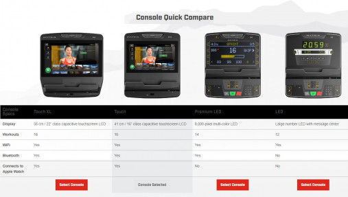 Беговая дорожка Matrix Endurance. Консоль Touch Base - сенсорный экран диагональю 16 дюймов