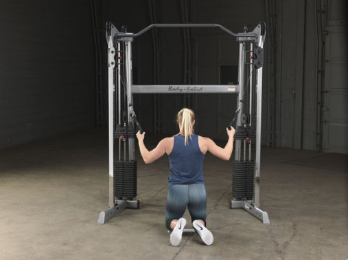 Сдвоенная блочная стойка / Кроссовер угловой Body-Solid GDCC200 со стеками 72.5 кг