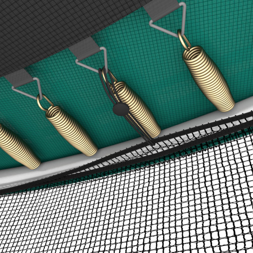 Батут пружинный с защитной сеткой UNIX line SUPREME GAME 16ft (синий) + баскетбольный набор Батут пружинный с защитной сеткой UNIX line SUPREME GAME 16ft (синий) + баскетбольный набор