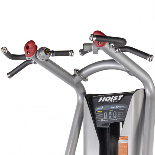 Гравитрон, подтягивание, отжимание с помощью Hoist RS-2700, стек 156 кг, в черном цвете рамы