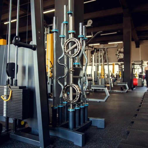 Вертикальный держатель для восьми олимпийских грифов Ф50 PROFI-FIT RUS ZSO