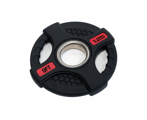 Диск олимпийский обрезиненный черный с двумя хватами 1.25 кг Original Fit.Tools ф50 мм