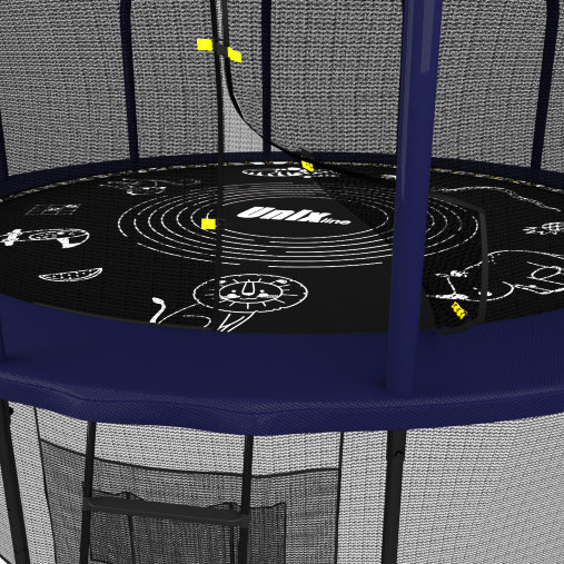 Батут каркасный UNIX line 14 ft (4.27 м) SUPREME GAME (синий) с внутренней защитной сетью и лесницей Батут каркасный UNIX line 14 ft (4.27 м) SUPREME GAME (синий) с внутренней защитной сетью и лесницей