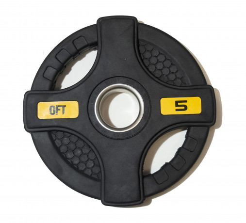 Штанга олимпийская наборная 58 кг OFT (диски 50 мм с двумя хватами, черный гриф 220 см) Штанга олимпийская наборная 58 кг OFT (диски 50 мм с двумя хватами, черный гриф 220 см)