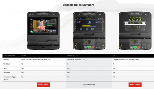 Степпер Matrix Endurance. Консоль Premium LED